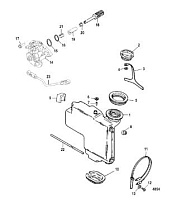 Компоненты закачки масла 2-Х ТАКТНОГО ПЛМ MERCURY 60 Серийный номер от 00G760300 до 0T979999