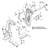 Кронштейн транца 4-Х ТАКТНОГО ПЛМ MERCURY 115 Серийный номер от 0T178500 до 0T800999