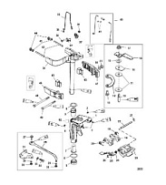 Поворотный кронштейн 4-Х ТАКТНОГО ПЛМ MERCURY F15 Серийный номер от 1B227000 до 1B727495
