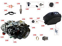 ДВИГАТЕЛЬ СНЕГОХОДА IRBIS TUNGUS 400/500L/600L